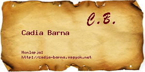 Cadia Barna névjegykártya